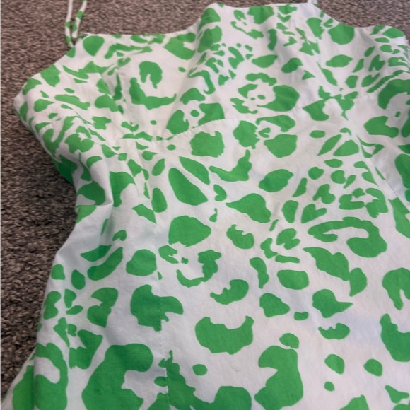 Zara Summer Smocked Square Neckline Printed Bodysuit Size Small - Picture 10 of 14